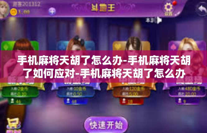 手机麻将天胡了怎么办-手机麻将天胡了如何应对-手机麻将天胡了怎么办
