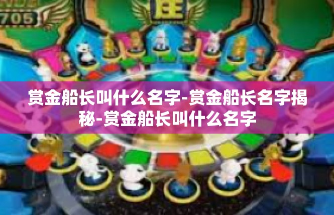 赏金船长叫什么名字-赏金船长名字揭秘-赏金船长叫什么名字