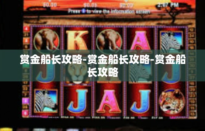 赏金船长攻略-赏金船长攻略-赏金船长攻略