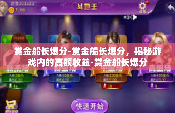 赏金船长爆分-赏金船长爆分，揭秘游戏内的高额收益-赏金船长爆分